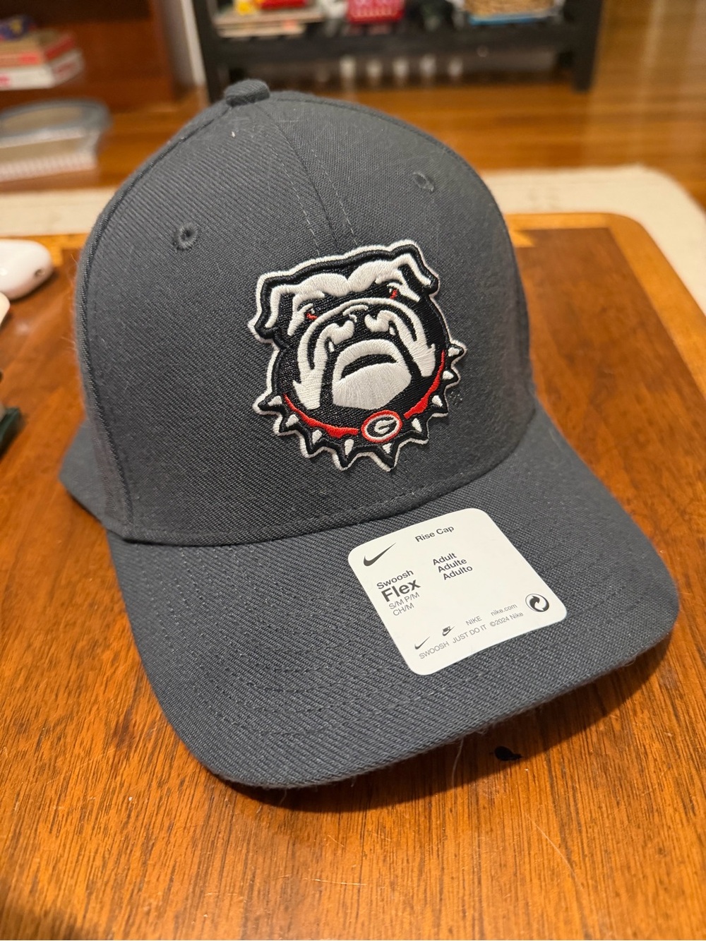 Nike Georgia Bulldogs UGA Flex Fit Hat Charcoal Gray